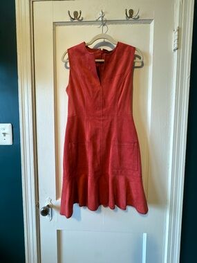 BCBGMaxAzria Red Sleeveless A-Line Mini Dress